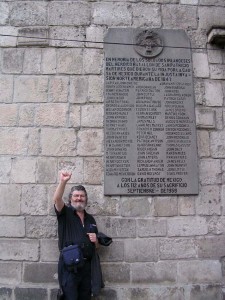 David Harding at the memorial to the San Patricios. Mexico City 